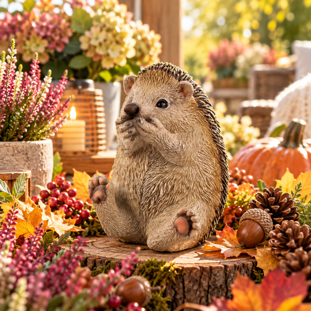 Deko Igel „Nichts sagen“ aus Polyresin Höhe 12,5 cm