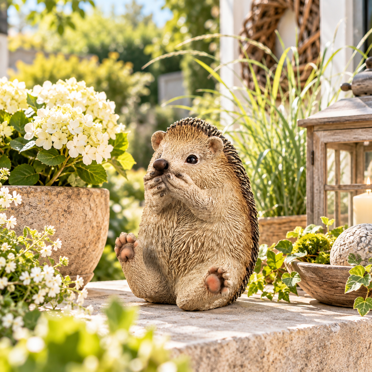 Deko Igel „Nichts sagen“ aus Polyresin Höhe 12,5 cm