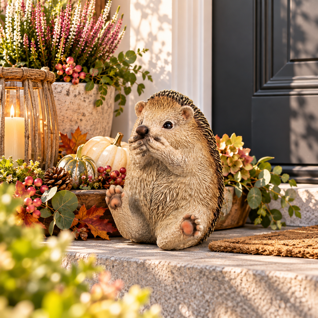 Deko Igel „Nichts sagen“ aus Polyresin Höhe 12,5 cm