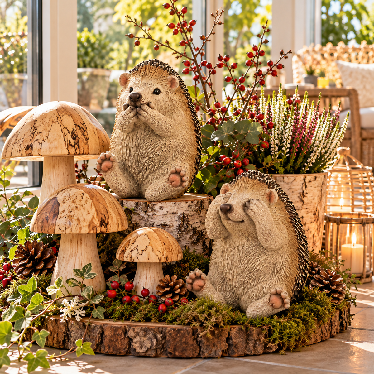 Deko Igel „Nichts sehen“ aus Polyresin Höhe 12,5 cm