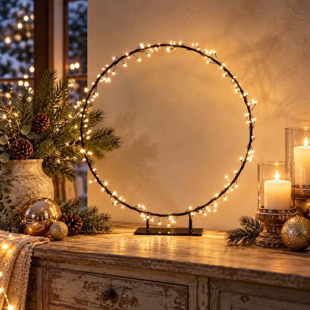 LED-Lichtring mit Standfuß – 40 cm, 120 LEDs
