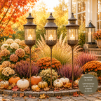 Herbstzauber Angebot 3 Gartenlaternen im Set für stimmungsvolle Abende