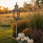 Herbstzauber Angebot 3er-Set Gartenlaternen mit Erdspieß  Höhe ca. 125 cm