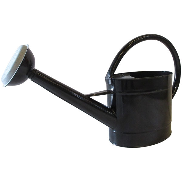 Gießkanne aus Metall schwarz 4,3 Liter Dekorative Gartengießkanne 55 cm