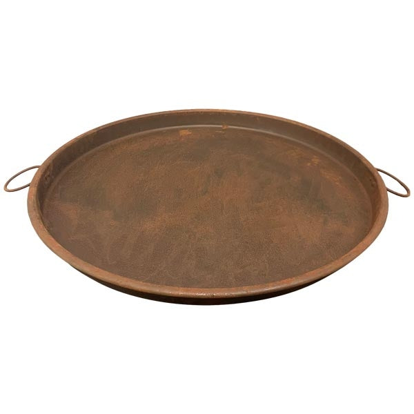 Deko-Tablett Antiquité aus Metall Rostfarben ca. 46 cm