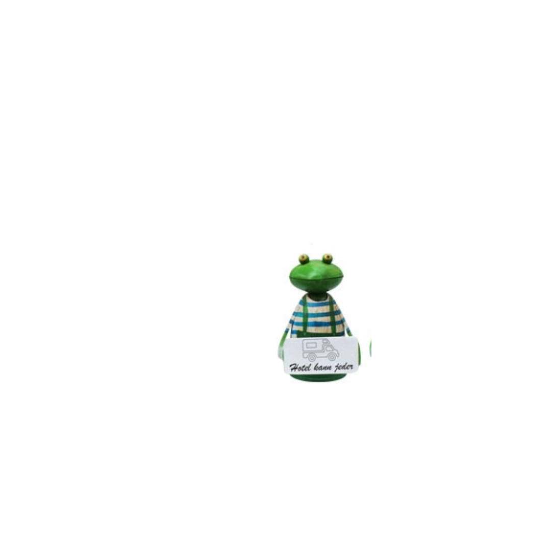 Zaunhocker Camping Frosch aus Metall ca. 26 cm zur Wahl  6 Varianten