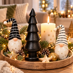 Tannenbaum aus Holz Schwarz – 21 oder 25 cm zur Wahl