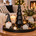 Tannenbaum aus Holz Schwarz – 21 oder 25 cm zur Wahl