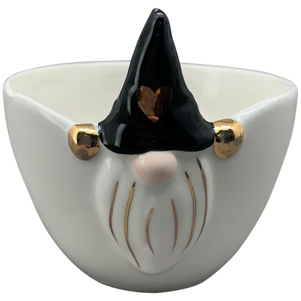 XOXO Wichtel Schale Keramik – weiß, schwarz & gold 11 cm