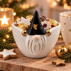 XOXO Wichtel Schale Keramik – weiß, schwarz & gold 11 cm