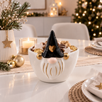 XOXO Wichtel Schale Keramik – weiß, schwarz & gold 11 cm