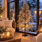 Weihnachtsbaum LED-Doldenbaum Schwarz – 120 cm mit 990 LEDs