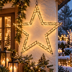 LED Weihnachtsstern zum Hängen – 250 LEDs, 59 cm, Schwarz