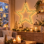 LED Weihnachtsstern zum Hängen – 250 LEDs, 59 cm, Schwarz