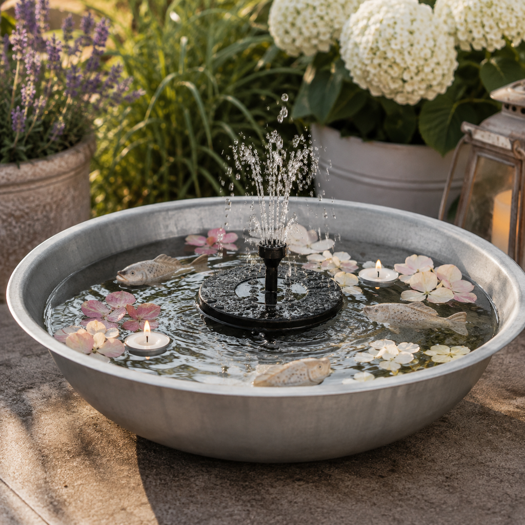 Dekoschale aus Zink – Pflanz- & Wasserschale Ø 40 cm