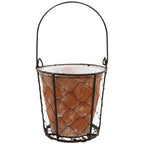 Pflanztopf Terrakotta mit Metallgestell & Henkel 13 cm