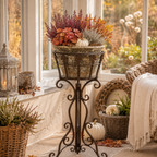 Pflanzständer mit Zementtopf  Antik-Optik 70 cm