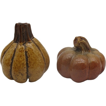 Herbst Geschenkset mit Kerzenständer, Kerze, Kürbissen & Tablett