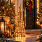 LED Weihnachtsbaum Schwarz aus Metall 80 cm, 300 LEDs