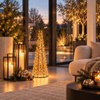 LED Weihnachtsbaum Schwarz aus Metall Höhe 100 cm 400 LEDs