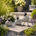 3er Set Steinvogel Küken aus Granit & Edelstahl – Sommerangebot