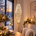 LED-Säule Silber 95 cm 60 LEDs zum Hängen & Stellen