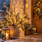 LED-Regenlichterkette 180 LEDs – Warmweiß mit Flash-Effekt