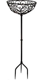 Blumensteckkorb Metall dunkelrostfarben 120 cm – großer Blumenständer