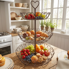 Etagère Metall dunkelbraun 72 cm – 3-stöckige Etagere Aufbewahrung