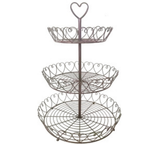 Etagère Metall dunkelbraun 72 cm – 3-stöckige Etagere Aufbewahrung
