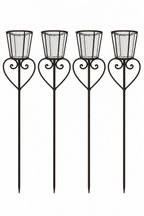 4er Set Stabwindlichter Gartenstecker 160 cm
