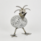 Steinvogel Küken stehend ca.13 cm hoch aus Granit und Edelstahl