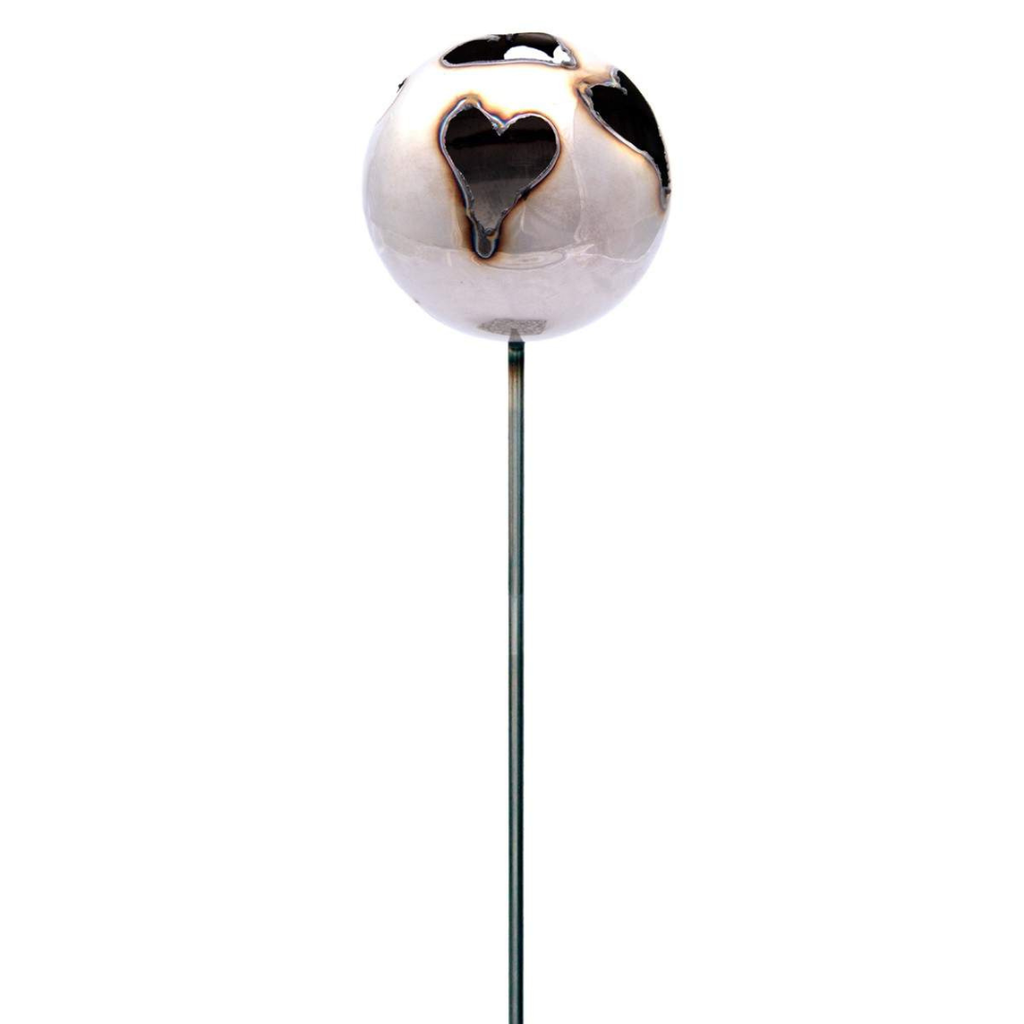 Feuerkugel Motiv Herz Ø 13cm aus Edelstahl