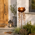 Edelrost Gartenstecker Mohn ca. 80 cm hoch Mohn Ø 15 cm Handarbeit