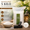 Paraffin Wachsgranulat 5 kg mit Outdoor-Fackeldocht Nachfüllset für Edelrost Gartenfackeln