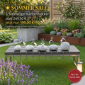 Sommerangebot – 5 Steinvögel Kantenhocker aus Granit & Edelstahl |
