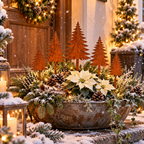 Tannenbaum Stecker aus Edelrost 5er Set verschiedene Höhen 20–25 cm