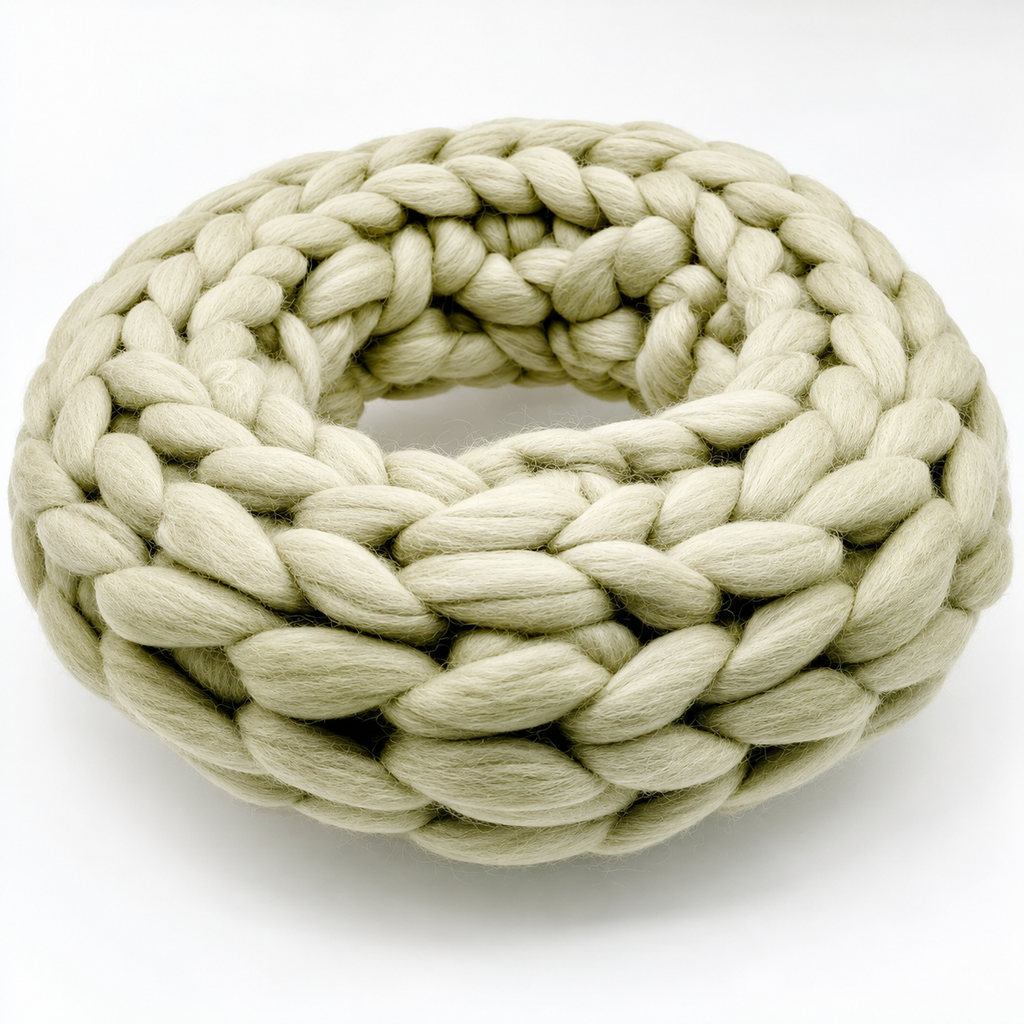 Wollkranz aus Merinowolle handgestrickt ca. 45 cm zur Wahl verschiedene Farben