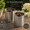 Outdoorkerze mit Paraffinwachs für Fackelhalter Ø 10 cm – Brenndauer ca. 5 Stunden
