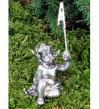 Engel als Karten- oder Bilderhalter silberfarben ca. 10cm hoch