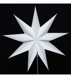 Leuchtstern Anemone weiß ca. 60 cm Ø, 9 Zacken mit Magnetverschluss