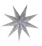 Leuchtstern Baby Venya 9 Zacken weiß/silber Glitter 40 cm mit Magnetverschluss