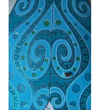Leuchtstern Mandala türkis/glitter 5 Zacken ca. 60 cm mit Zippverschluss