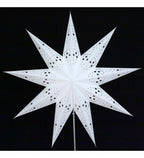 Leuchtstern Mirissa weiß 9 Zacken ca. 60 cm mit Zippverschluss