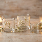 Massives Glas Windlicht Ø12 cm – Groß & Stabil