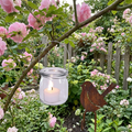 Glas Windlicht mit Drahtbügel Ø7 cm – Hängeglas
