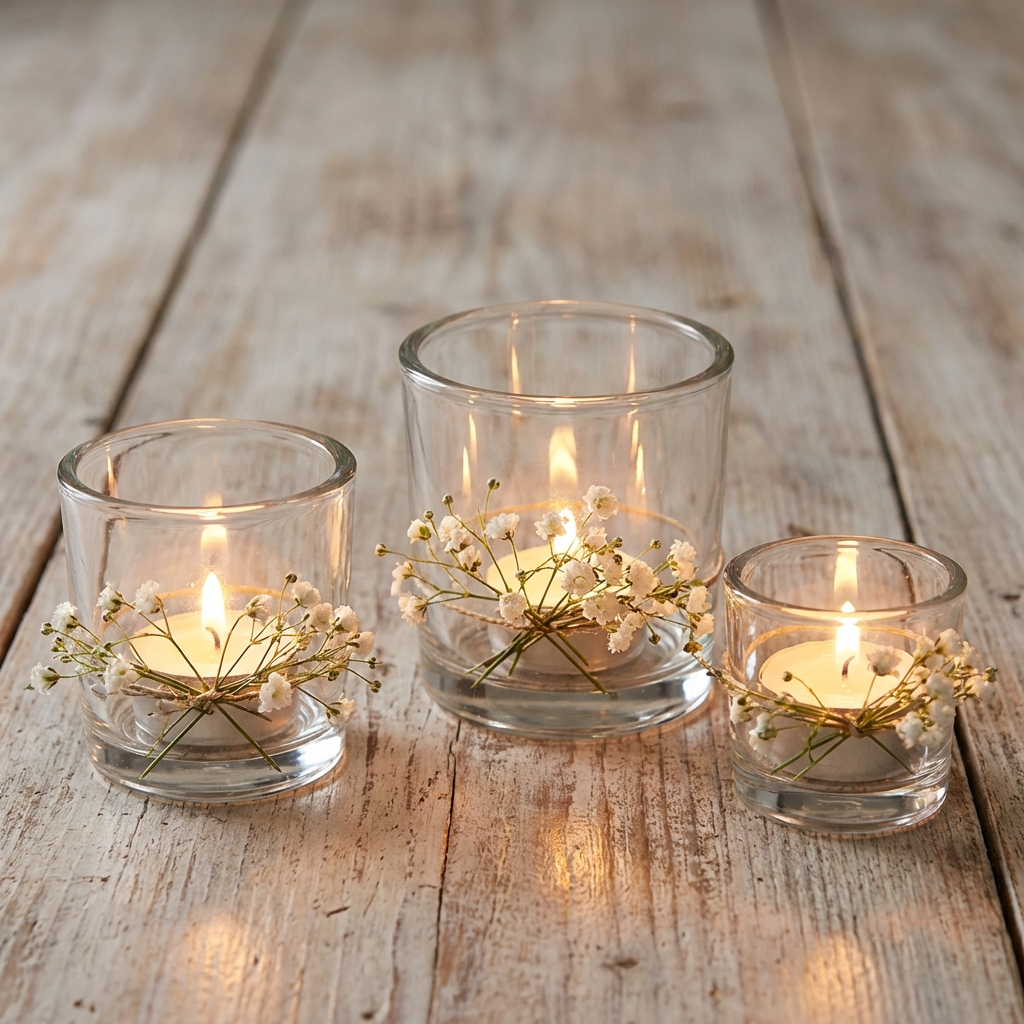 Massives Glas Windlicht Ø12 cm – Groß & Stabil