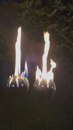 Feuerkorb mit Holzlager aus Metall – Schwarz 90 cm