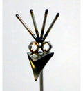 Steinvogel aus Granit und Edelstahl ca. 22 cm  2 Designs zur Wahl